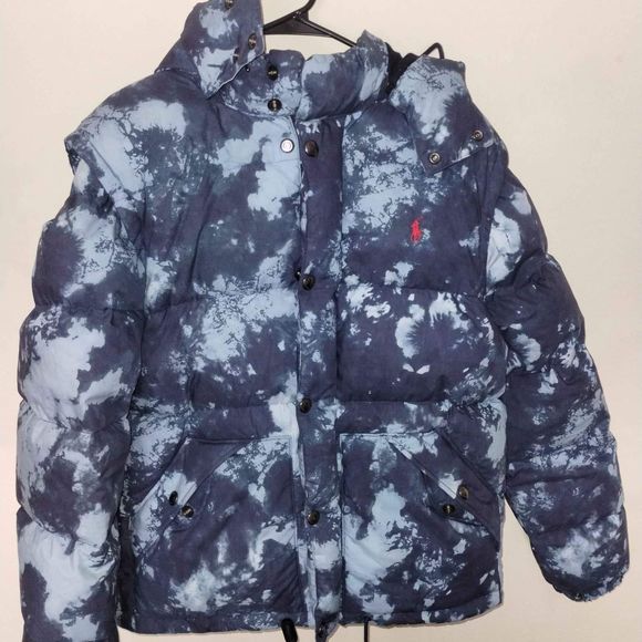 Polo Puffer coat convertible vest.